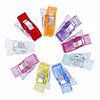 10 clips plasticos multicolor