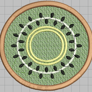 Matriz encaje libre posavaso kiwi