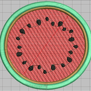 Matriz encaje libre posavaso sandía