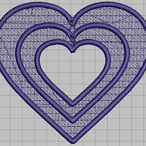 Matriz encaje libre corazón #2