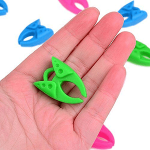 Pinzas silicona  sujeta bobinas set 10 un.