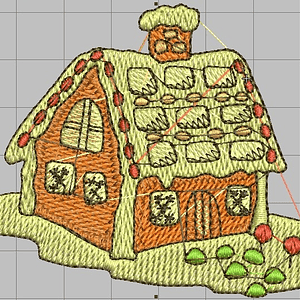 Matriz navideña casa de gengibre