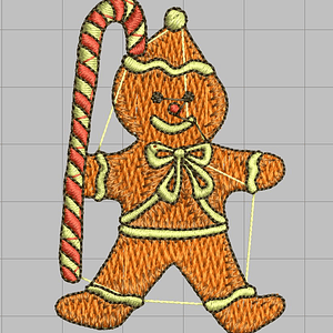 Matriz navideña #3 galleta gengibre con baston