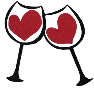 Matriz 14 de febrero #8 2 copas con corazon