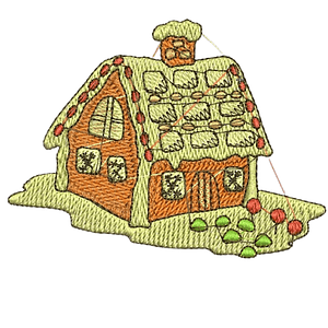 Matriz navideña casa de gengibre