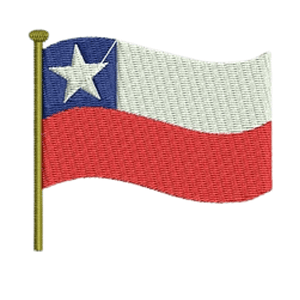 Matriz fiestas patrias #17  bandera c/asta