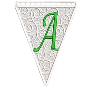 Matriz encaje libre banderin letra a