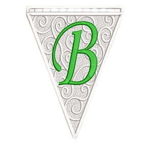 Matriz encaje libre banderin letra b