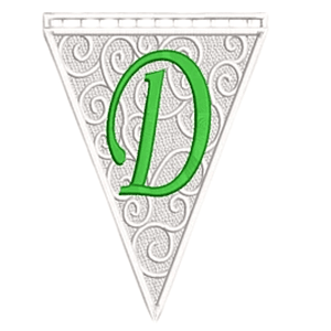 Matriz encaje libre banderin letra d