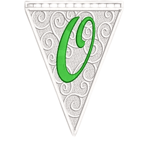 Matriz encaje libre banderin letra o