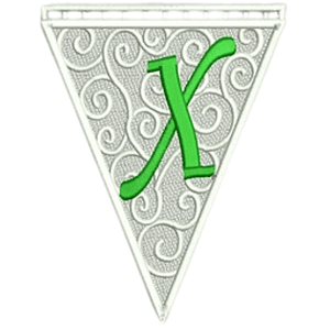 Matriz encaje libre banderin letra x