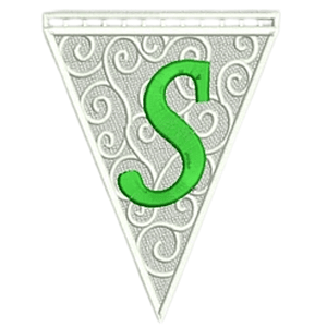 Matriz encaje libre banderin letra s