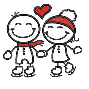 Matriz 14 de febrero #9 niños patinando