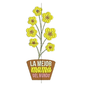 M#1 matriz mamá maceta con flores