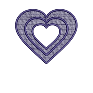 Matriz encaje libre corazón #2