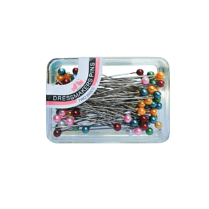 Alfileres grandes 50 mm. cabeza perla cj. 100 uds.