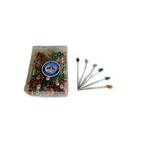 Alfileres gr. cabeza perla 65mm cj. 140 und.