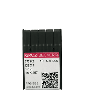 Aguja recta talon delgado #65