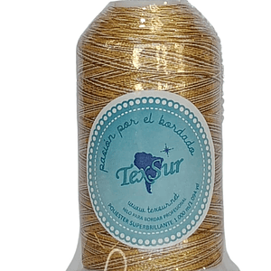 M047 hilo de bordar matizado beige 1000 mts.