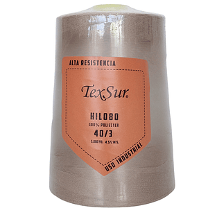 Hilo 80 40/3 alta resistencia beige 5.000 yd.
