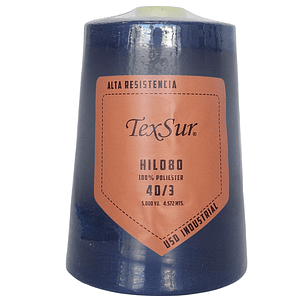Hilo 80 40/3 alta resistencia azul marino 5.000 yd.