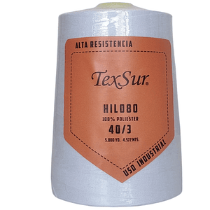 Hilo 80 40/3 alta resistencia blanco 5.000 yd.