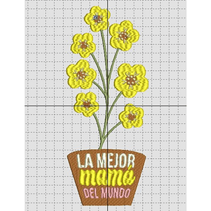 M#1 matriz mamá maceta con flores