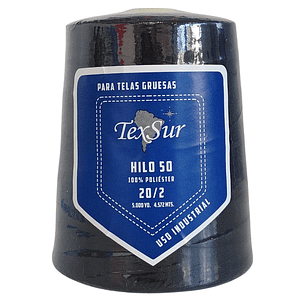 Hilo 50 20/2 telas gruesas negro 5.000 yd.