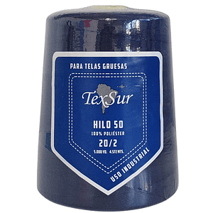 Hilo 50 20/2 telas gruesas azul 5.000 yd.
