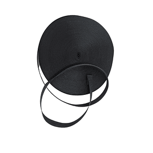 Cinta negra para mochilas de 25 mm x 50mt