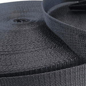 Cinta negra para mochilas de 30 mm x 50mt