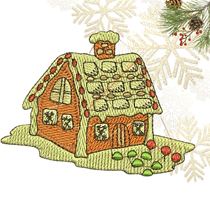 Matriz navideña casa de gengibre
