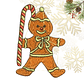 Matriz navideña #3 galleta gengibre con baston - Miniatura 1