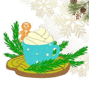 Matriz #9 cafe con galleta navideña