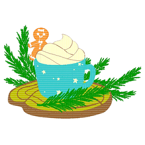 Matriz #9 cafe con galleta navideña