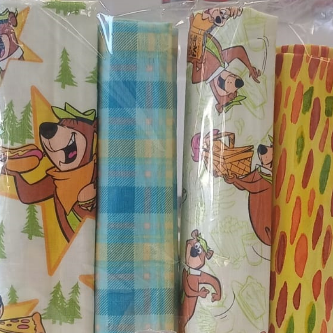 Set 4 telas 100% algodón patchwork 1 mt. 4