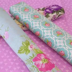 Set 4 telas 100% algodón patchwork 1 mt.