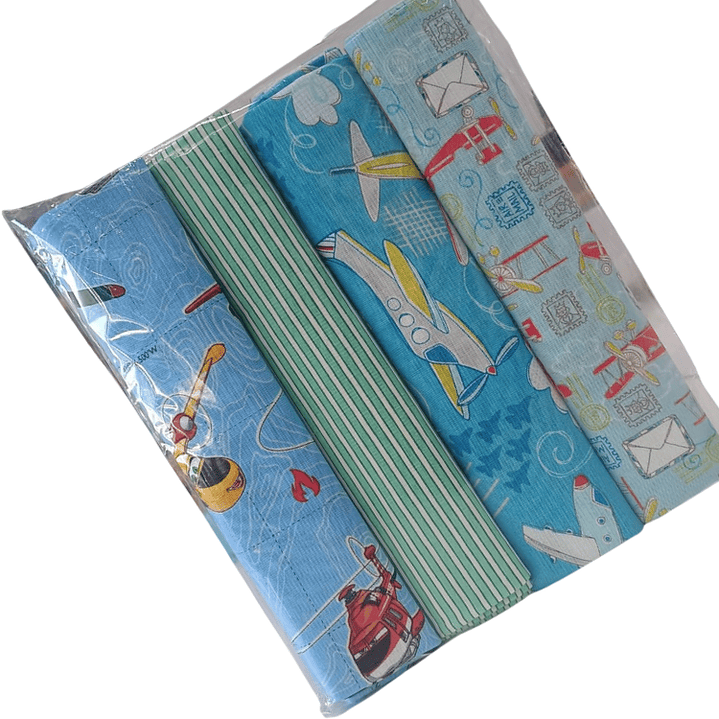 Set 4 telas 100% algodón patchwork 1 mt. 4