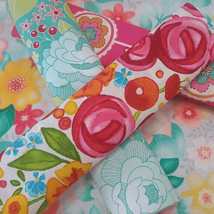 Set 4 telas 100% algodón patchwork 1 mt.