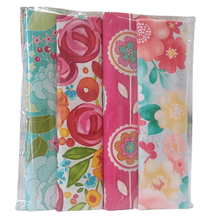 Set 4 telas 100% algodón patchwork 1 mt.