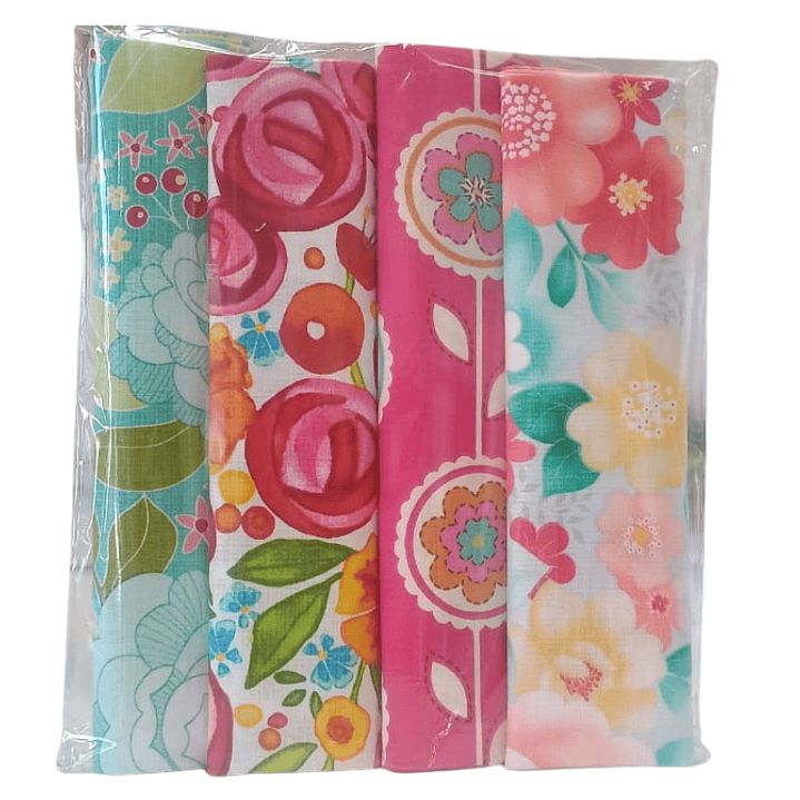 Set 4 telas 100% algodon patchwork 1 mt. 2