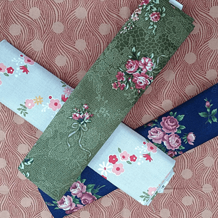 Set 4 telas 100% algodón patchwork 1 mt.