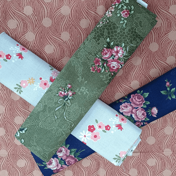 Set 4 telas 100% algodon patchwork 1 mt. 1