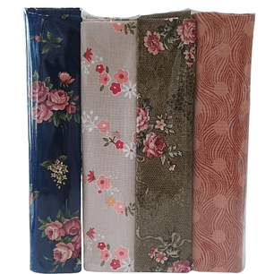 Set 4 telas 100% algodón patchwork 1 mt.