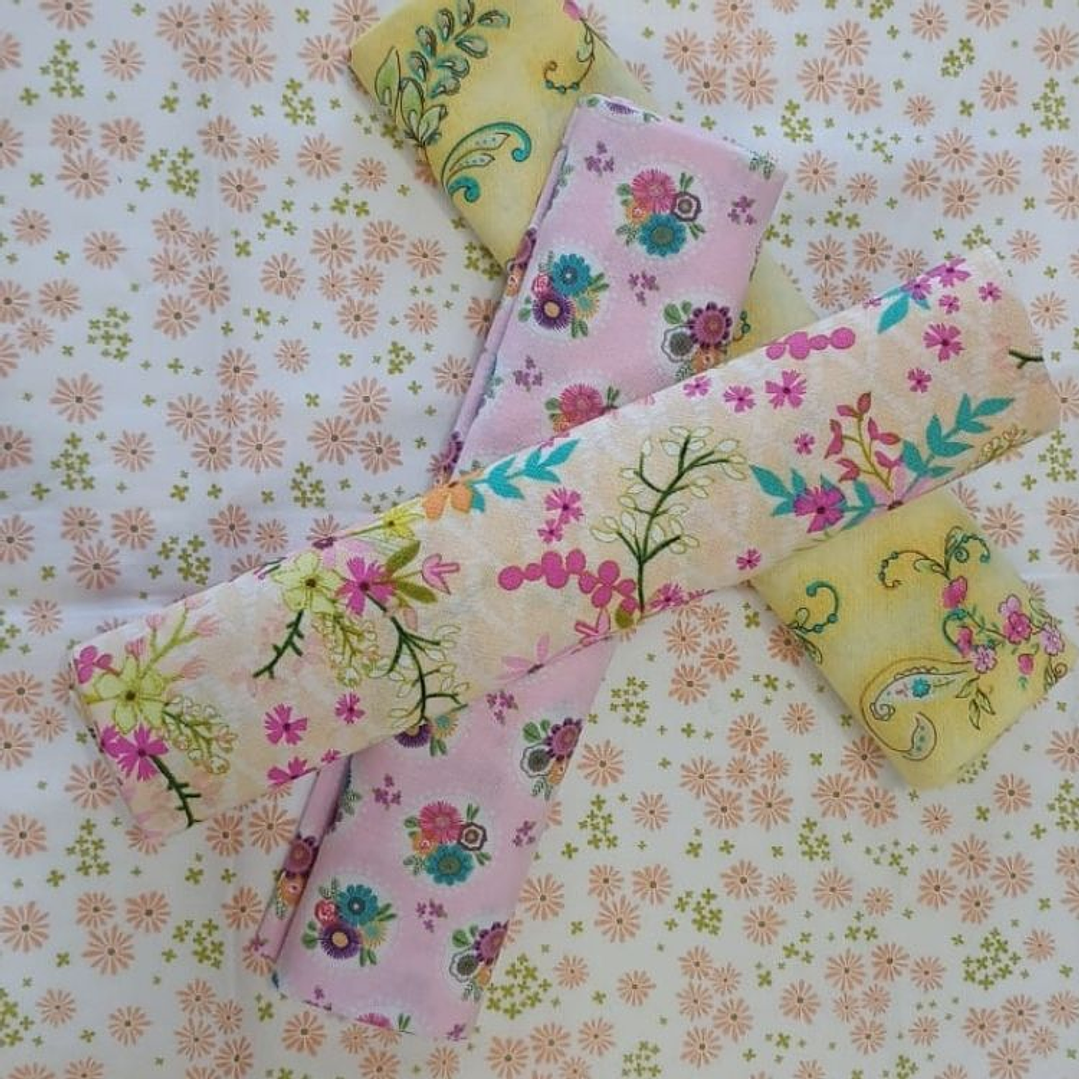 Set 4 telas 100% algodon patchwork 1 mt. 2