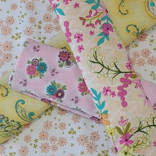 Set 4 telas 100% algodón patchwork 1 mt.