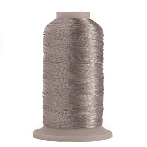 Hilo de bordar metalizado plata texsur 1000 mts.