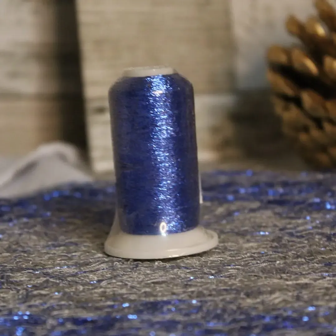 Fmx3155 hilo de bordar glitter azul texsur 1000 mts. 2