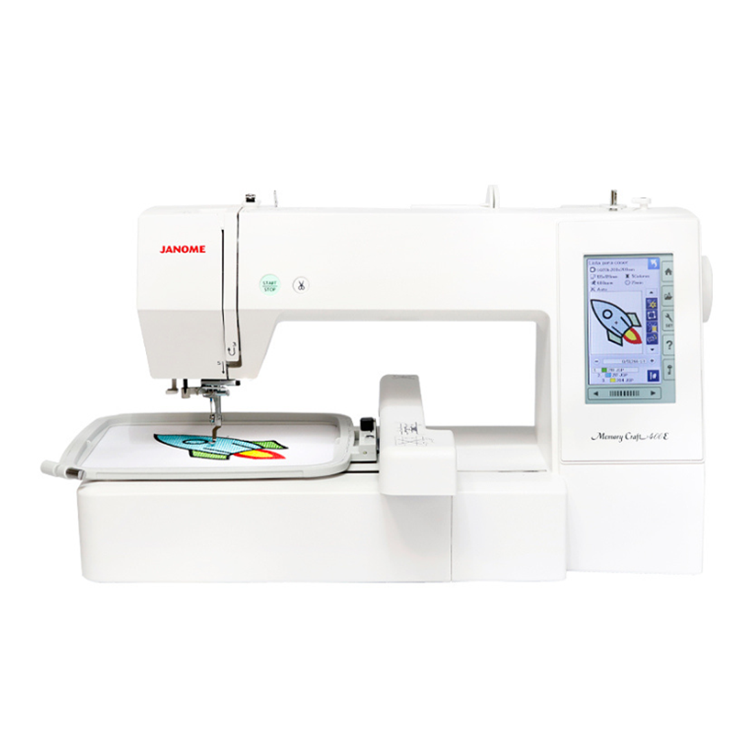 Bordadora janome mc400 + set 12  hilos bordado 1.000 mts. 1