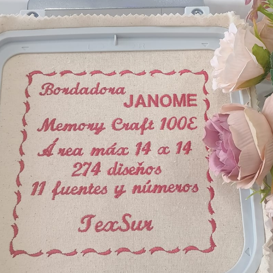 Máquina bordadora mc100e 9